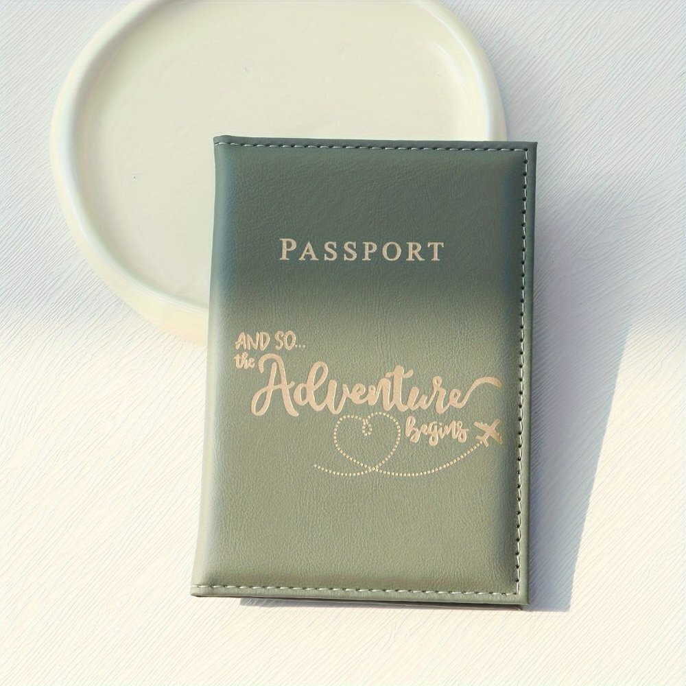 Travel Passions - Green PU Leather Passport Cover